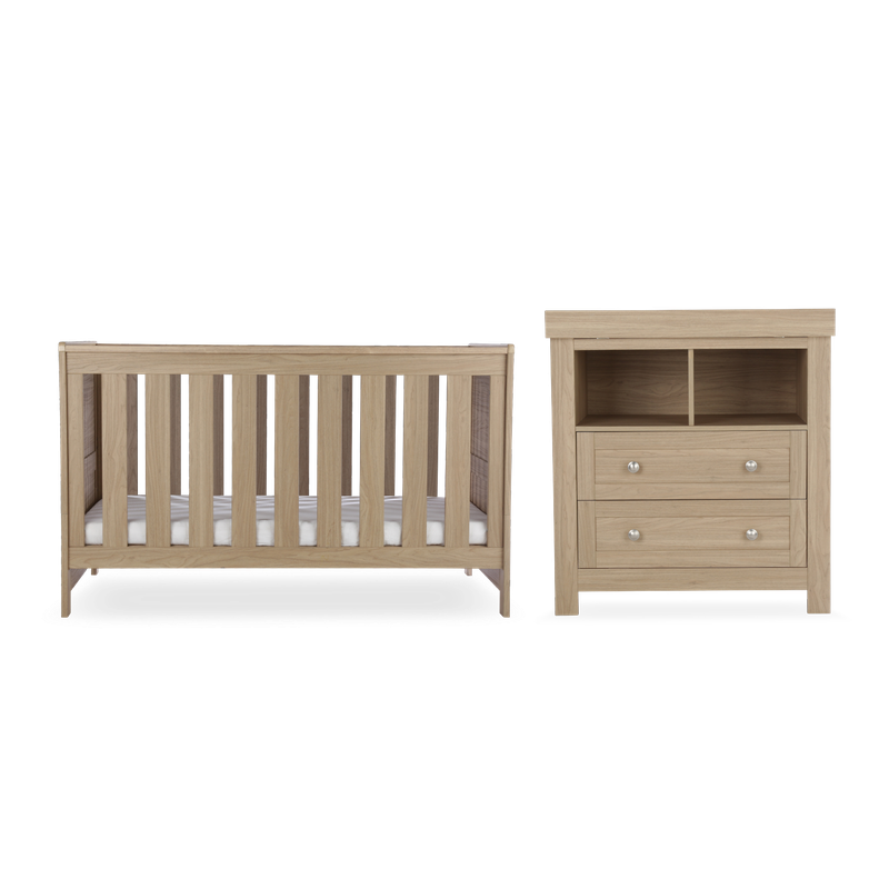CuddleCo Burford 2 Piece Nursery Furniture Set - Oak