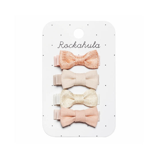 Rockahula Linen Mini Bow Clips