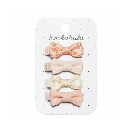 Rockahula Linen Mini Bow Clips