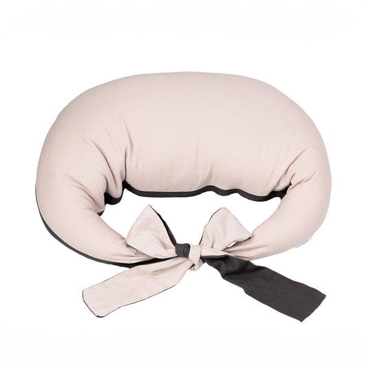 Hippychick Feeding Pillow - Dusky Pink/Charcoal