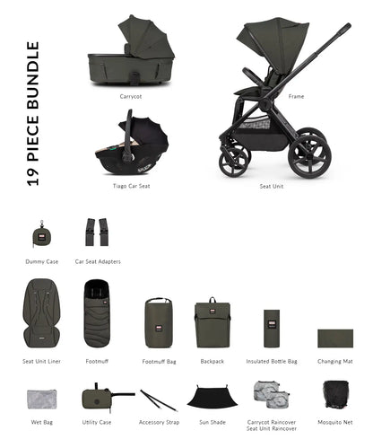 Venicci x Hunter Upline 3 - Comfort Bundle (3 in 1) Travel System
