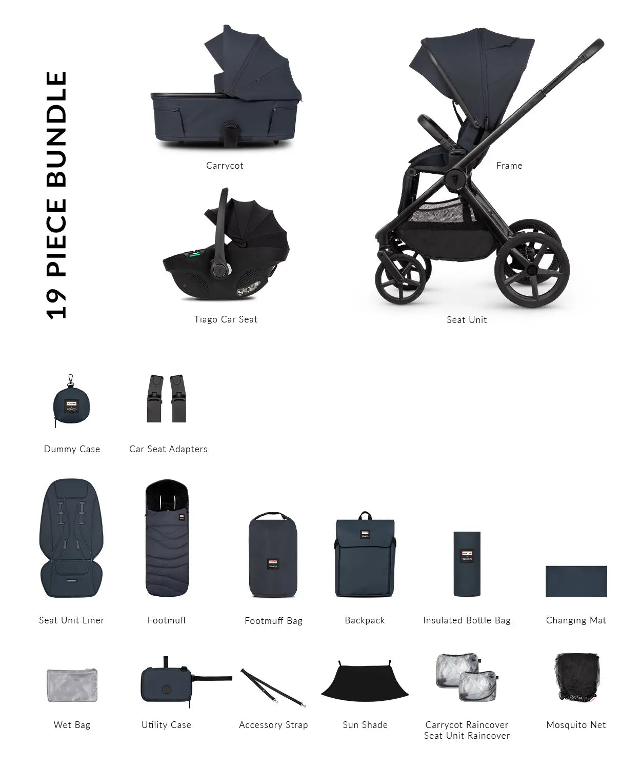 Venicci x Hunter Upline 3 - Comfort Bundle (3 in 1) Travel System