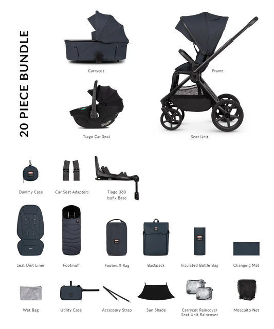 Venicci x Hunter Upline 3 - Luxury Bundle (4 in 1) Travel System