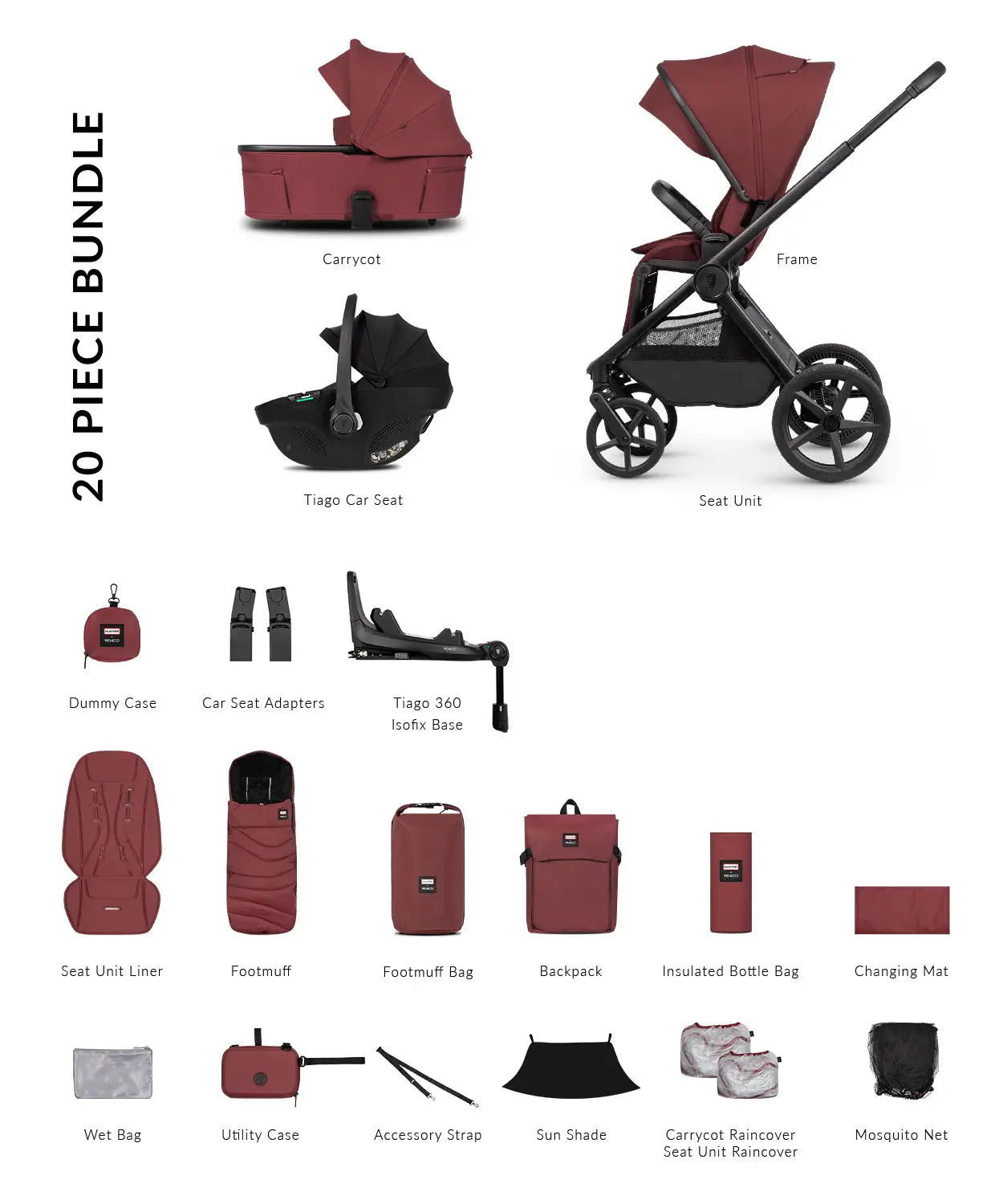 Venicci x Hunter Upline 3 - Luxury Bundle (4 in 1) Travel System