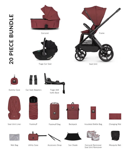 Venicci x Hunter Upline 3 - Luxury Bundle (4 in 1) Travel System