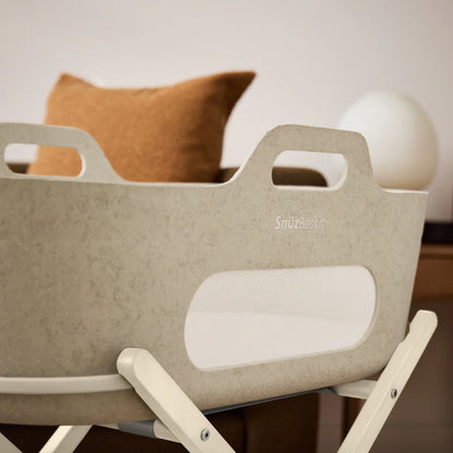SnuzBaskit Moses Basket and Folding Stand - Barley & Cashmere