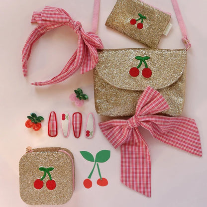 Rockahula Cherry Dreams Fabric Clip Set