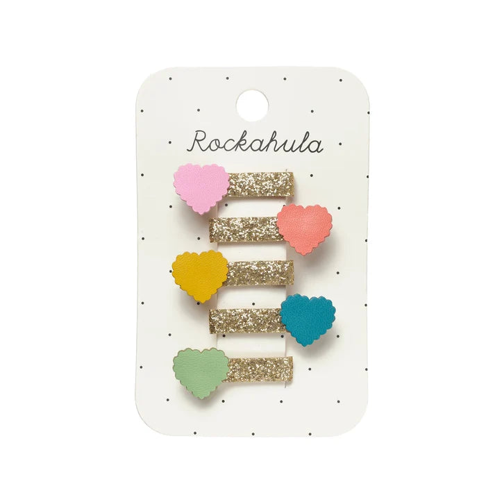 Rockhula Scallop Heart Mini Clip Set