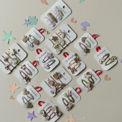 Rockahula Fairytale Floral Twisty Bow Clips