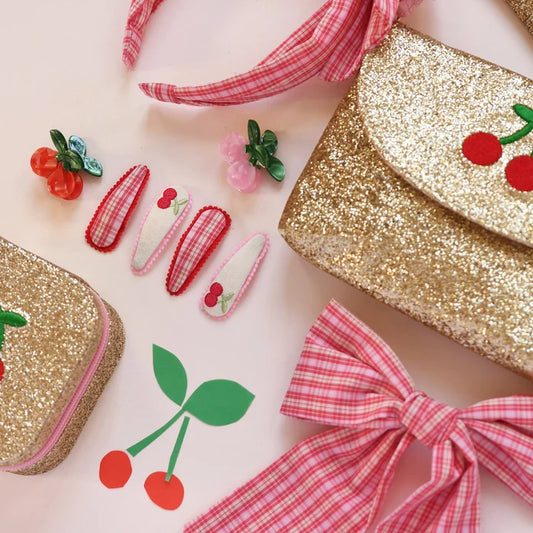 Rockahula Cherry Dreams Fabric Clip Set