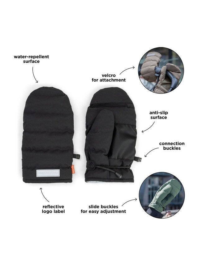 Done By Deer Stroller Mittens - Black