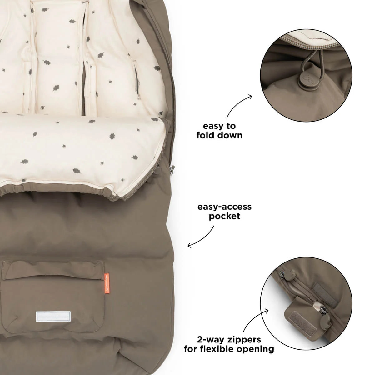 Done by Deer Winter Footmuff - Taupe