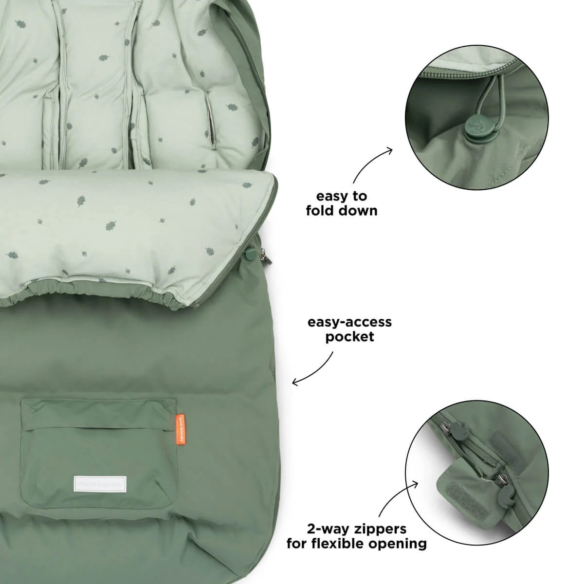 Done by Deer Winter Footmuff - Green