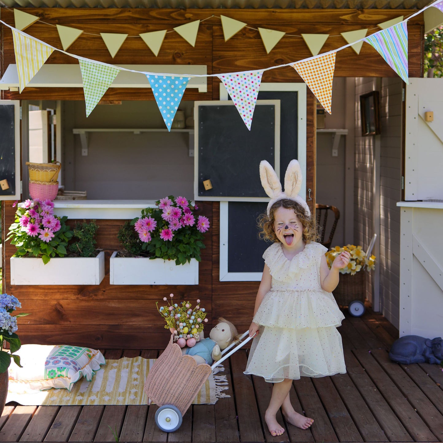 Olli Ella Fluffle Bunny Headband Pink