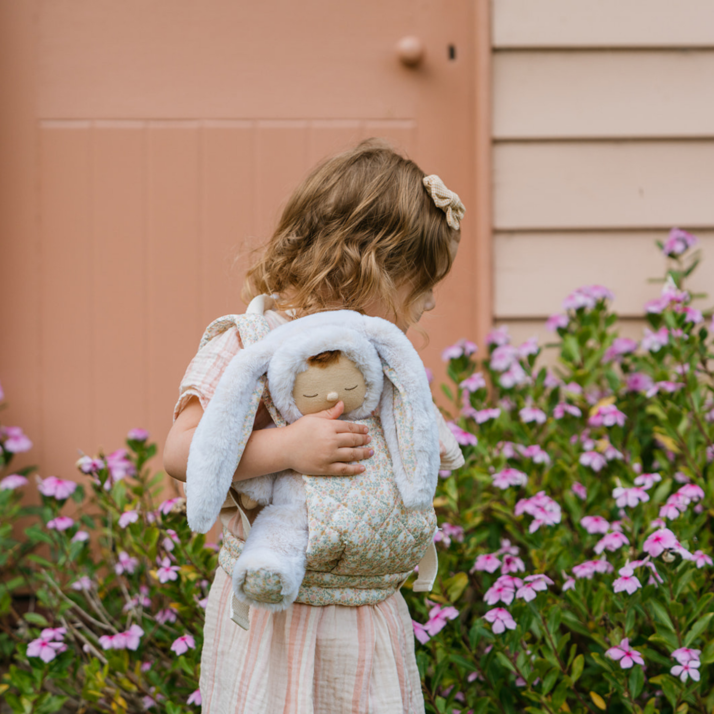 Olli Ella Dinkum Dolls Quilted Carrier – Garden floral