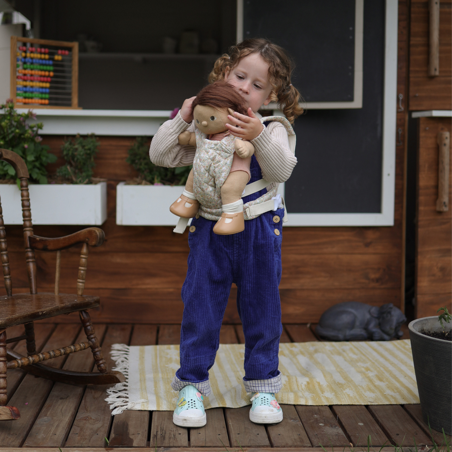 Olli Ella Dinkum Dolls Quilted Carrier – Garden floral