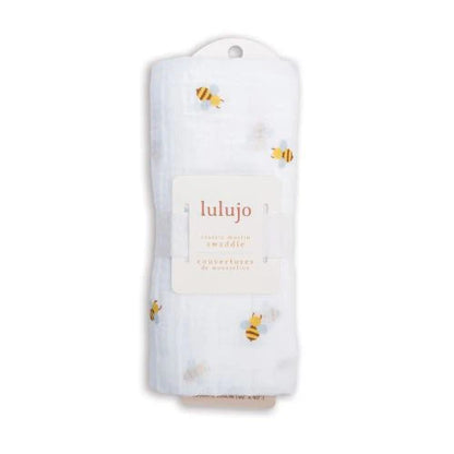 Lulujo Muslin Swaddle - Bees