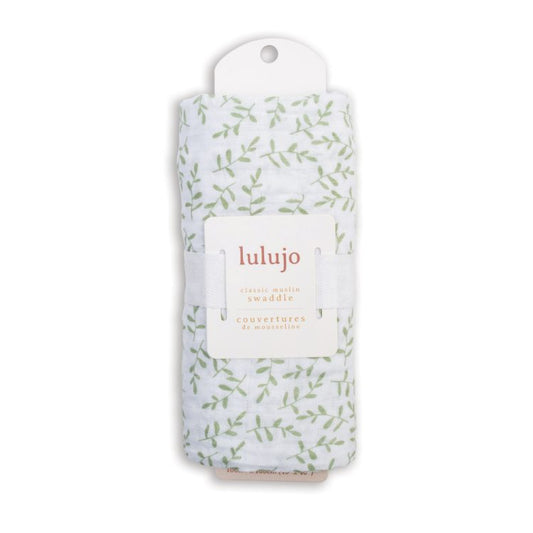 Lulujo Muslin Swaddle - Greenery