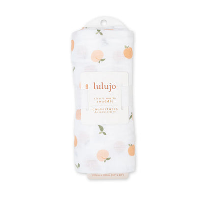 Lulujo Muslin Swaddle - Peaches