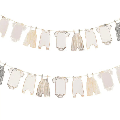 Hootyballoo Gold Foiled Baby Grow Garland 2.5M