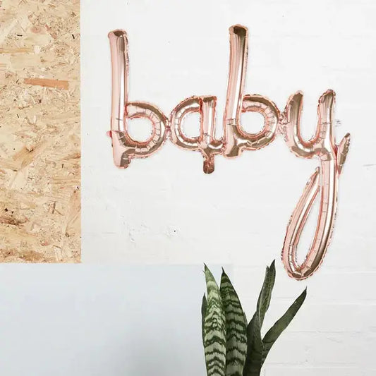 Hootyballoo Rose Gold ‘baby’ Foil Balloon