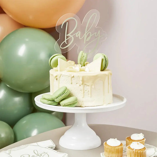 Hootyballoo Sage ‘Baby’ Acrylic Cake Topper