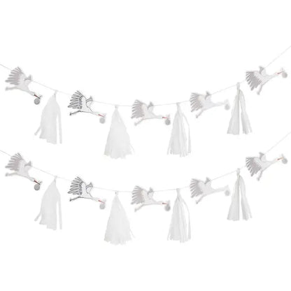 Hootyballoo Stork & Tassle Garland 3M