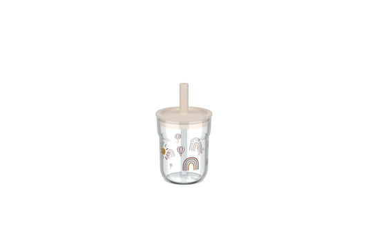 Little Dutch x Mepal Cup with Straw 250ml - Sunshine & Rainbow