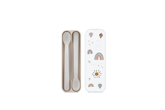 Little Dutch x Mepal Feeding Spoon 2pcs - Sunshine & Rainbow