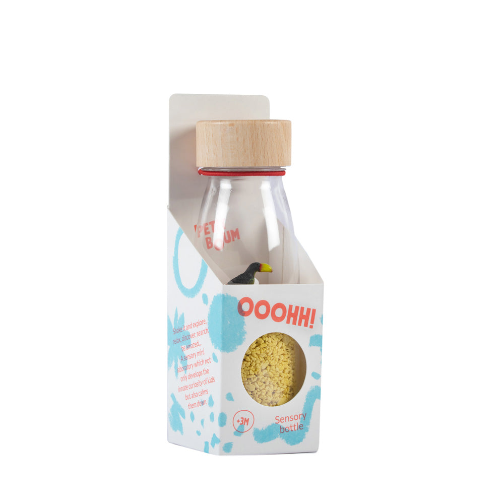 Petit Boum Sensory Bottle Sound - Toucan