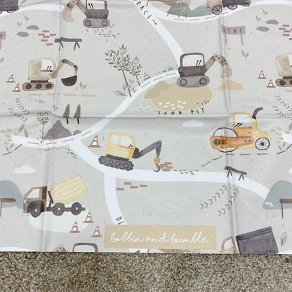 Bobbin and Bumble Wipeable Splash Mat - Digger Land