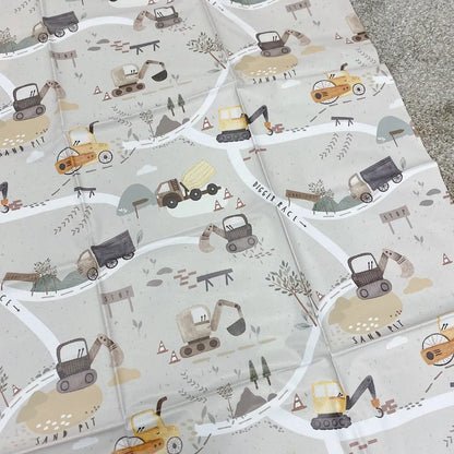 Bobbin and Bumble Wipeable Splash Mat - Digger Land
