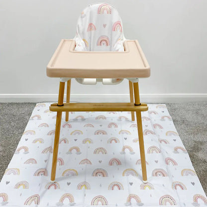 Bobbin and Bumble Wipeable Splash Mat - Rainbow