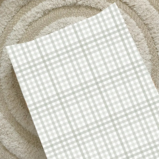 Bobbin and Bumble Anti-Roll Wedge Baby Changing Mat - Sage Green Gingham