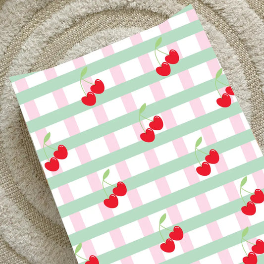 Bobbin and Bumble Anti-Roll Wedge Baby Changing Mat - Cherry