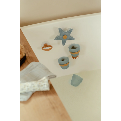 Little Dutch Bath Cup Set - Starfish Blue