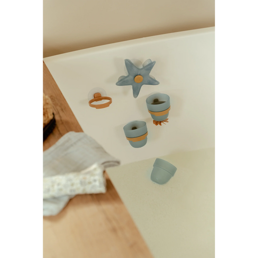Little Dutch Bath Cup Set - Starfish Blue
