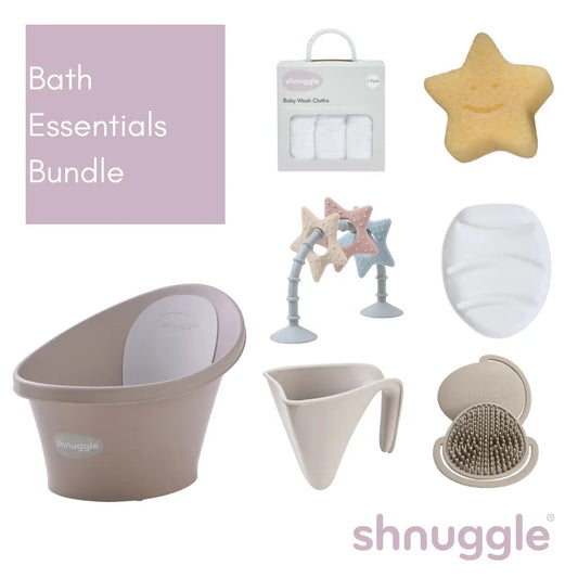 Shnuggle Baby Bath Essentials Bundle - Taupe