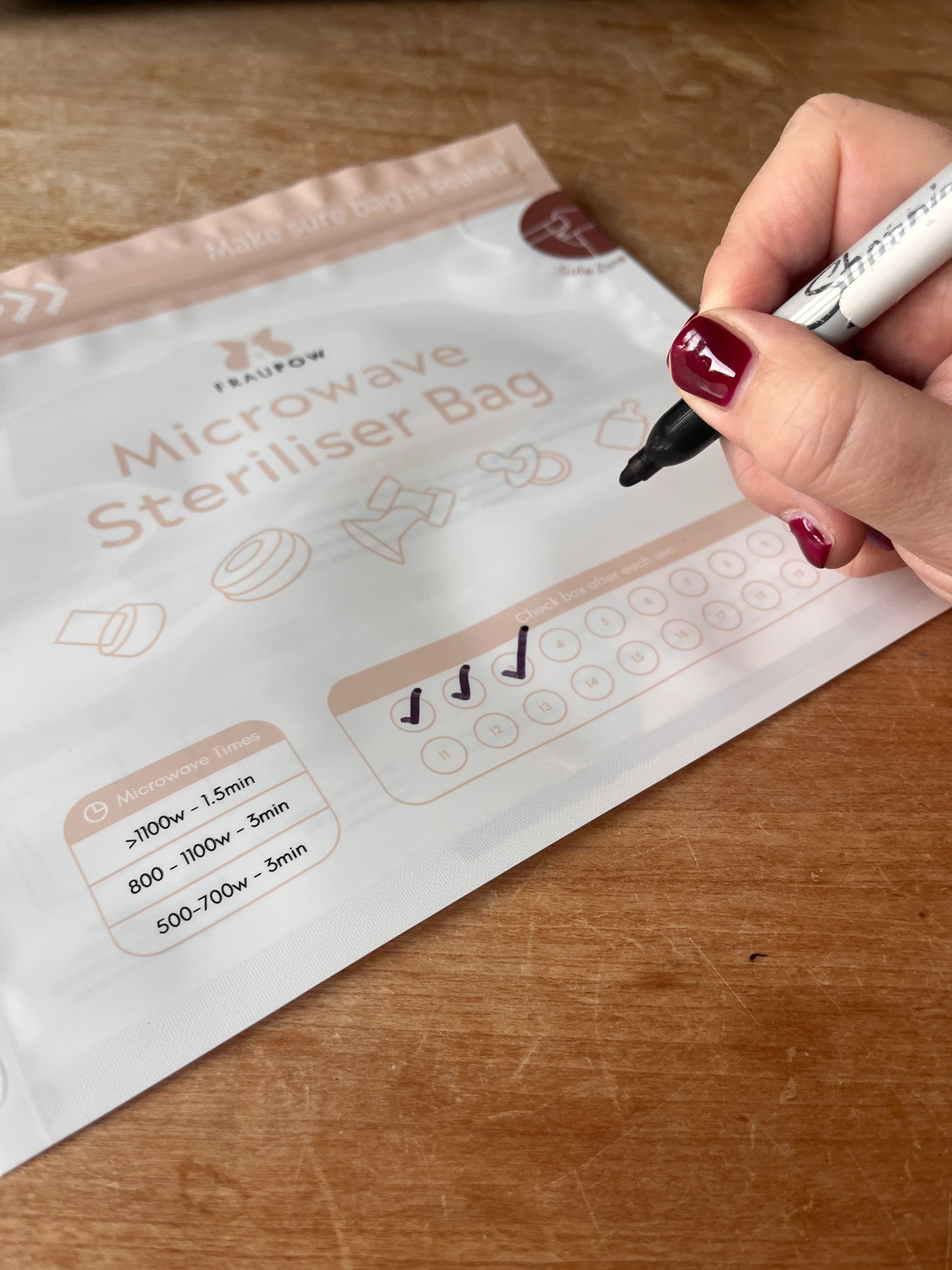 Fraupow Steam Clean Microwave Steriliser Bags