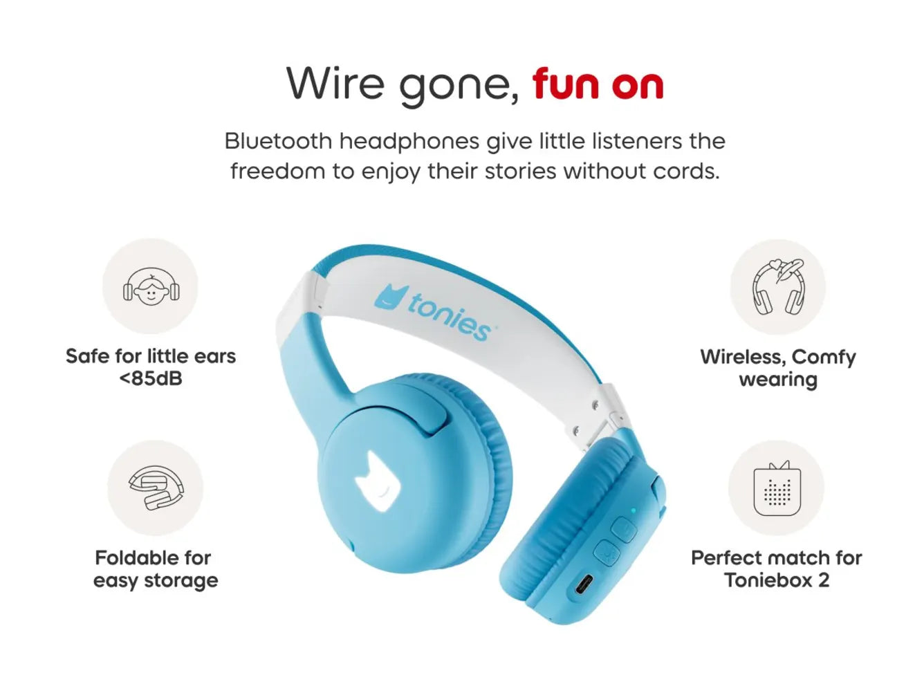 Tonies Bluetooth Headphones - Sky Blue