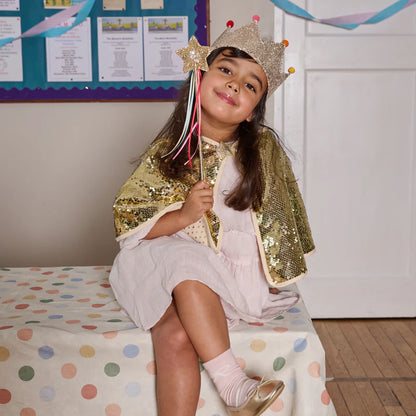 Rockahula Gold Sequin Pom Pom Crown