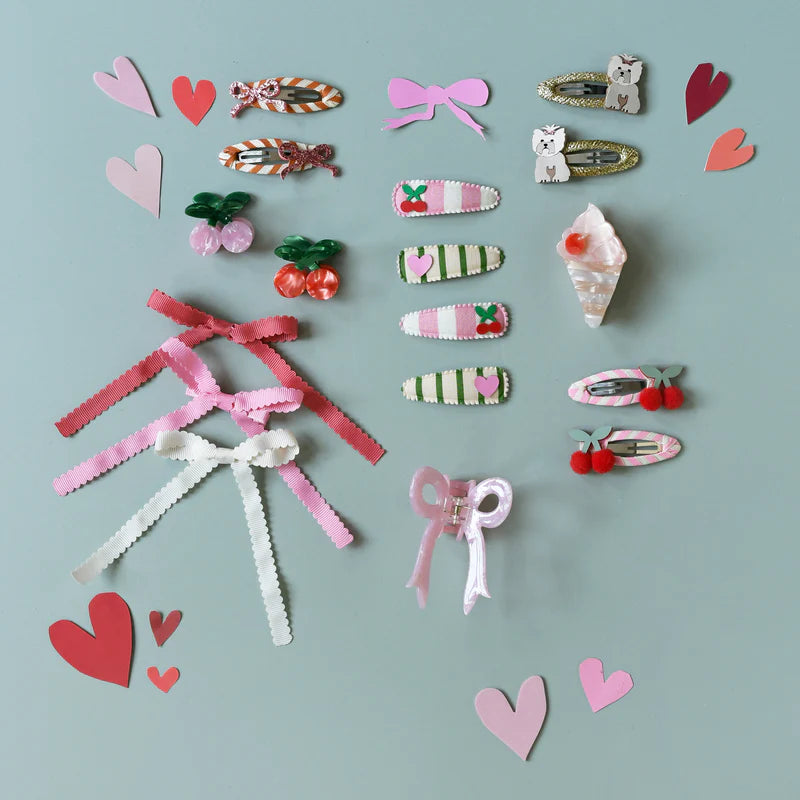 Rockahula Cherry Kiss Fabric Clip Set