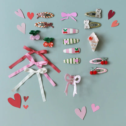 Rockahula Cherry Kiss Fabric Clip Set