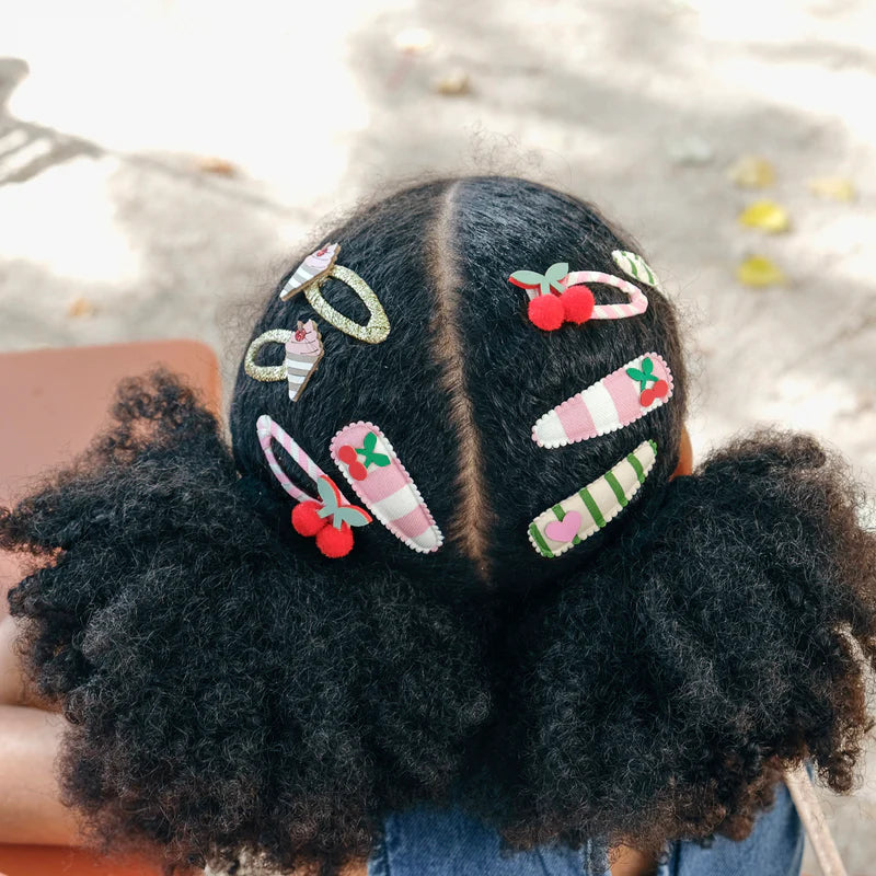 Rockahula Cherry Kiss Stripy Clips