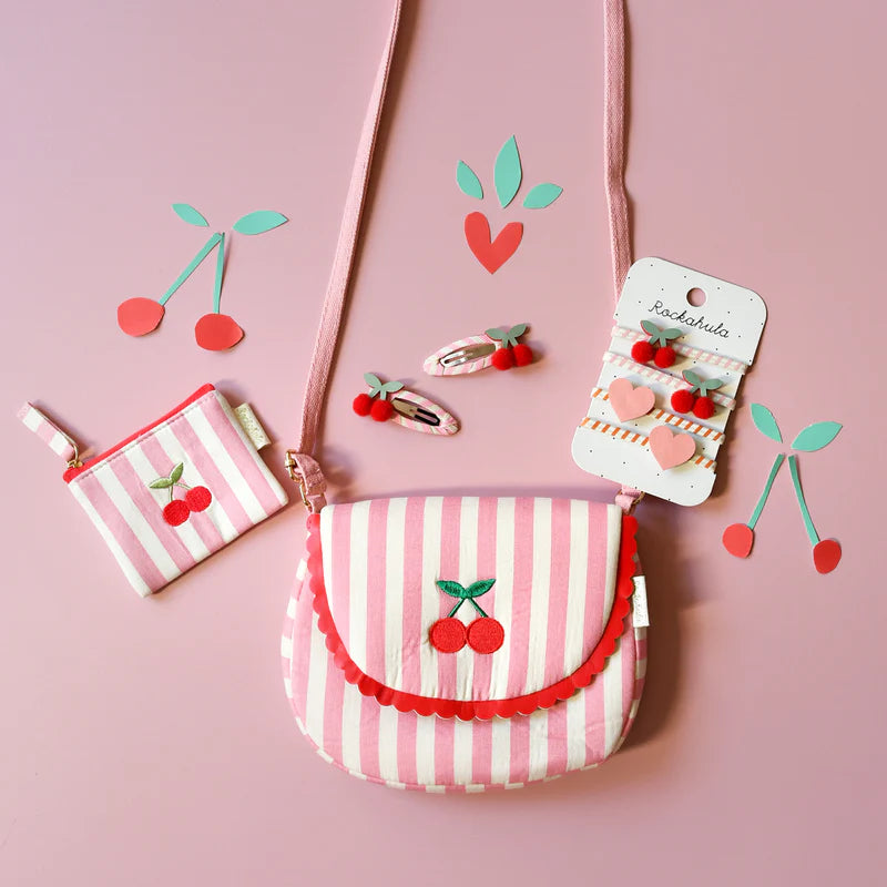 Rockahula Cherry Kiss Stripy Clips