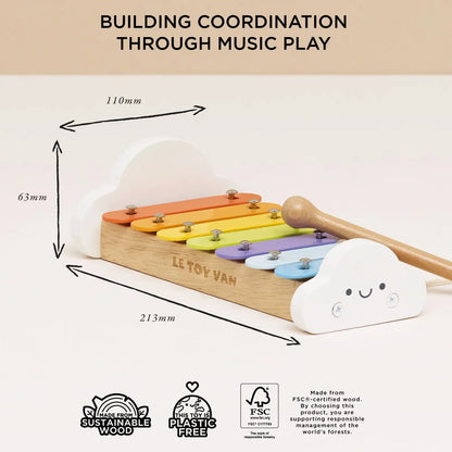 Le Toy Van Rainbow Wooden Xylophone