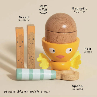 Le Toy Van Wooden Egg Cup & Soldiers