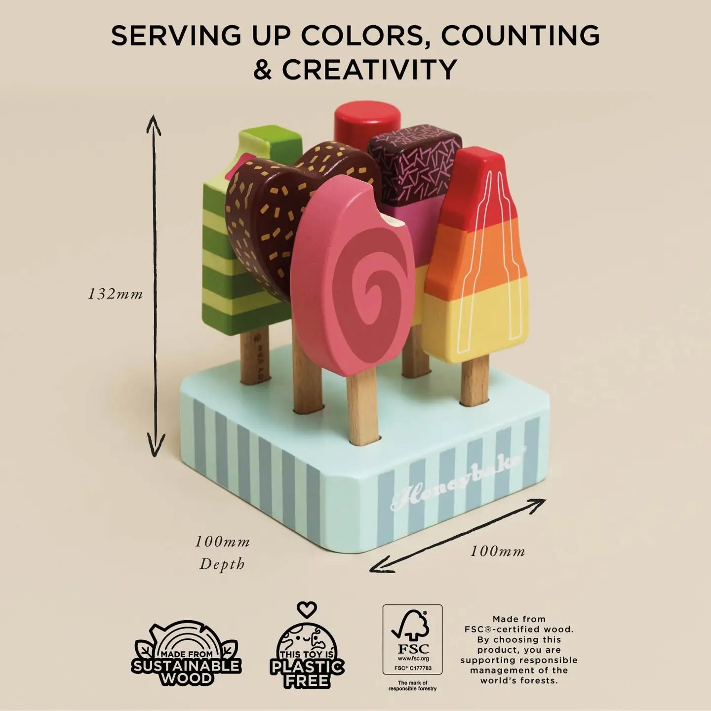 Le Toy Van Wooden Ice Lollies Popsicles