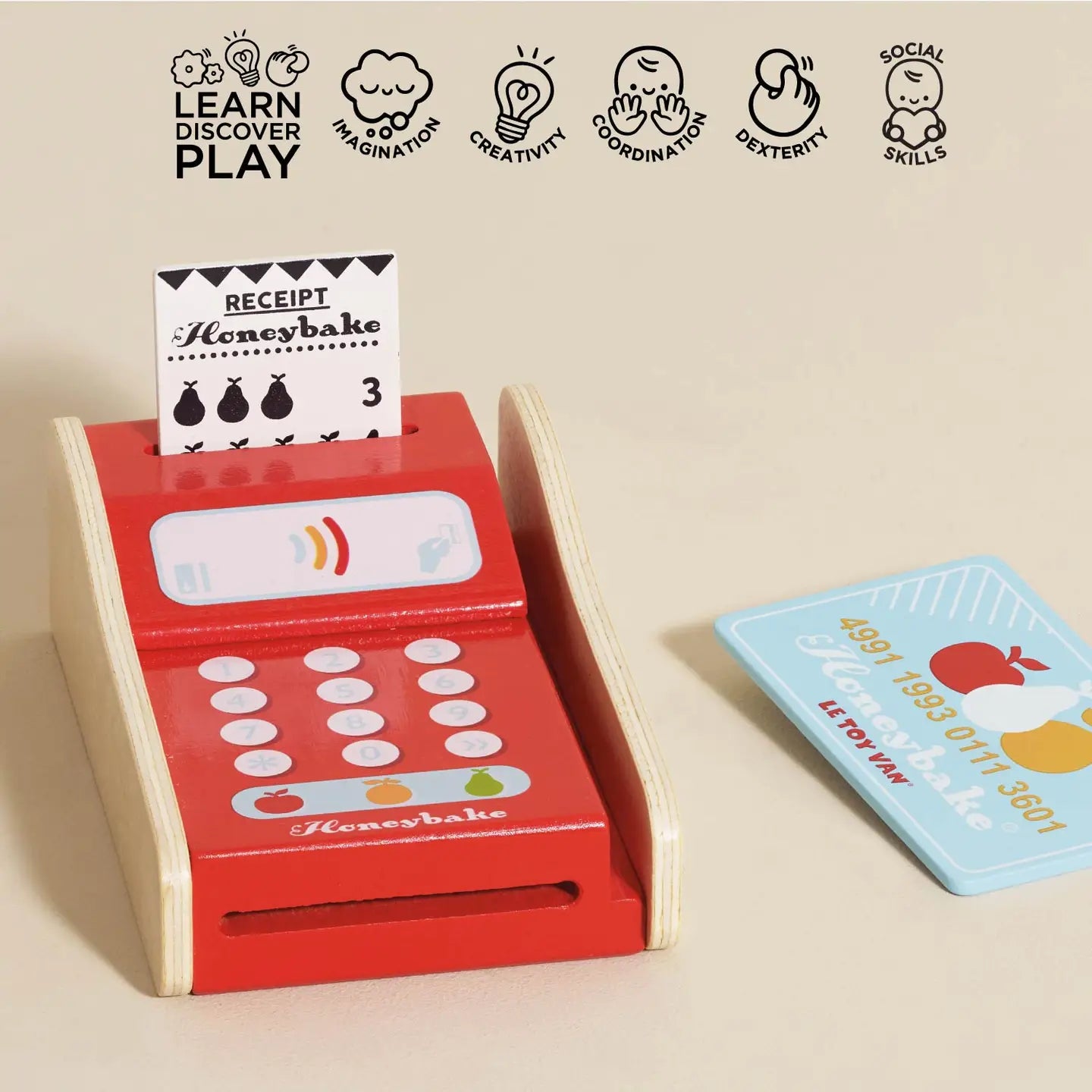Le Toy Van Wooden Shop Card Machine