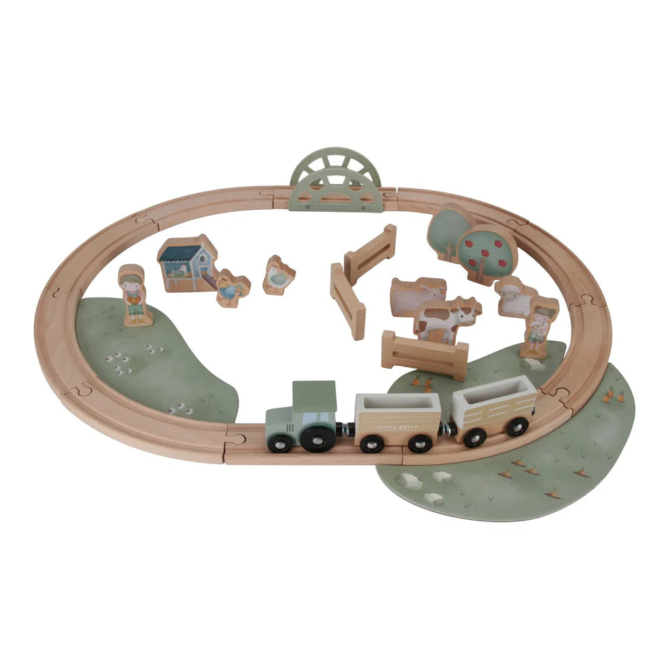 Little Dutch Wooden Train Track - Little Farm